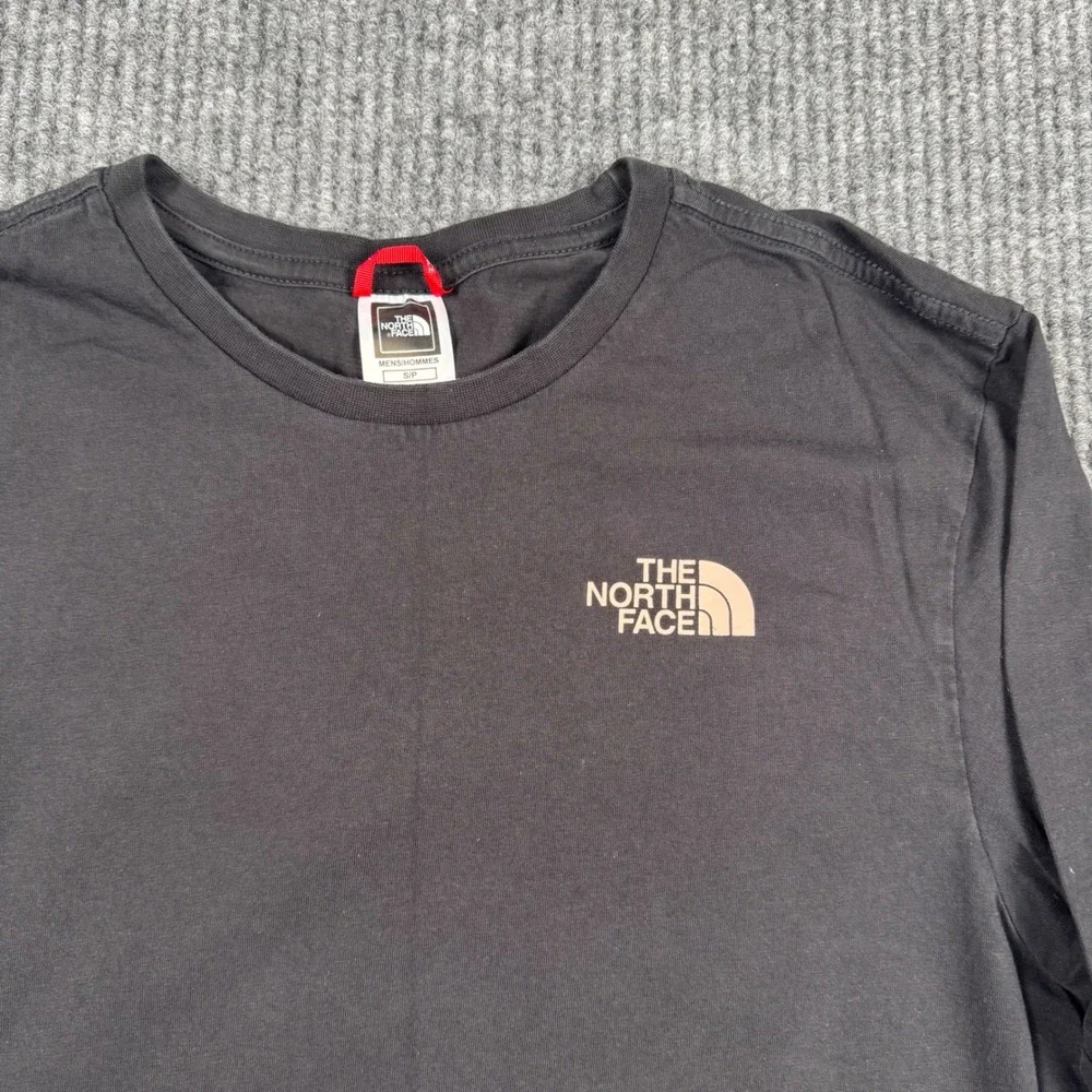 The North Face Men Black Denali Mt McKinley Alaska Long Sleeve Graphic Tee S 891